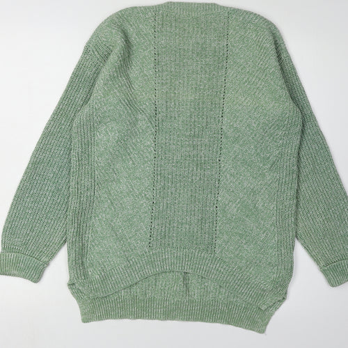 Marks and Spencer Women's Green Cotton Jumper Small