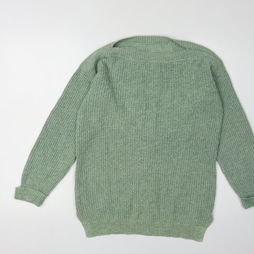 Marks and Spencer Women's Green Cotton Jumper Small