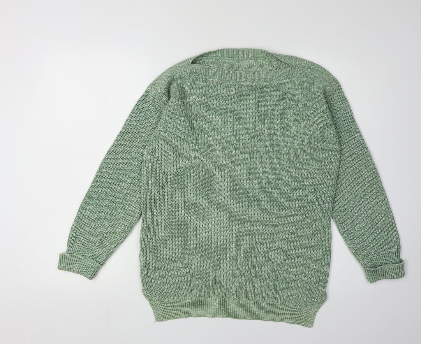 Marks and Spencer Women's Green Cotton Jumper Small