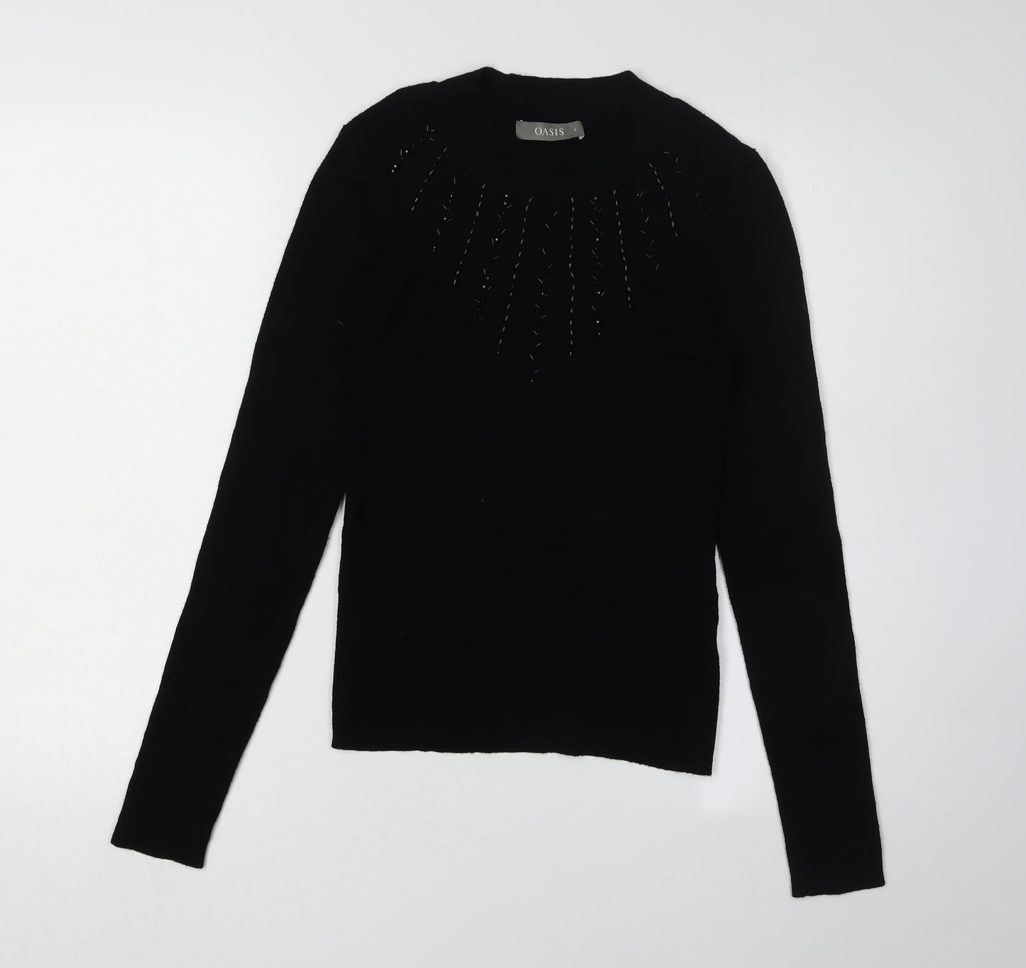 Oasis Women’s Black S Pullover Jumper Knit Casual