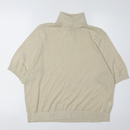 Marks and Spencer Womens Beige Roll Neck Jumper M