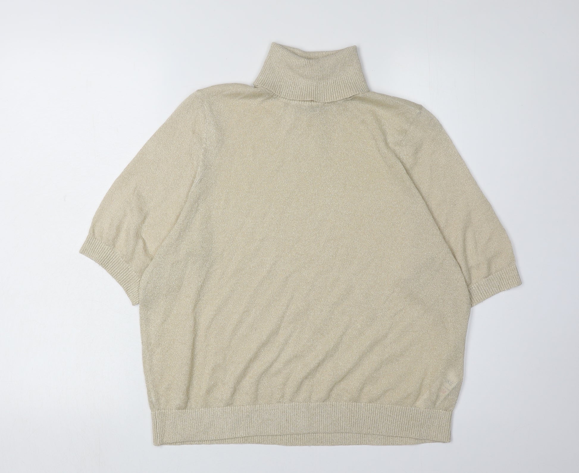 Marks and Spencer Womens Beige Roll Neck Jumper M – Preworn