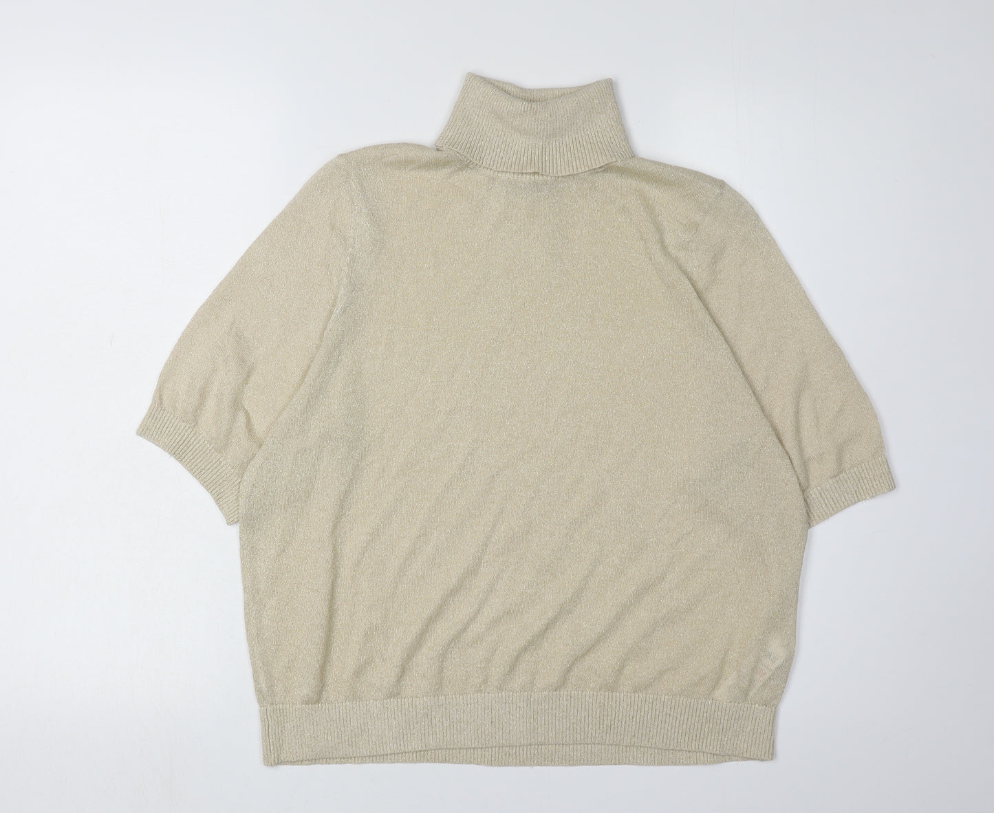 Marks and Spencer Womens Beige Roll Neck Jumper M