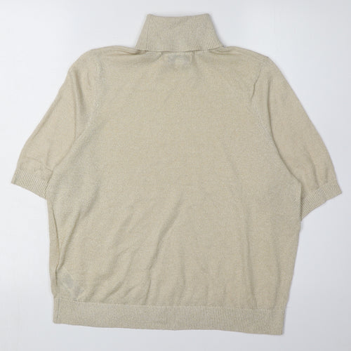 Marks and Spencer Womens Beige Roll Neck Jumper M