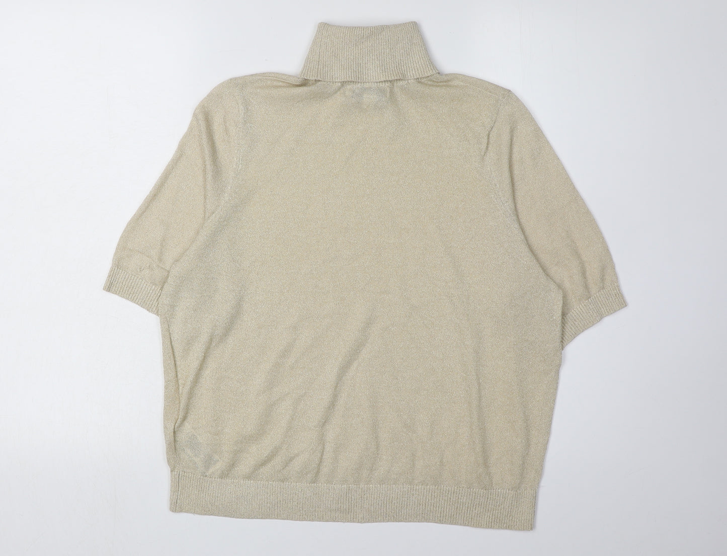 Marks and Spencer Womens Beige Roll Neck Jumper M