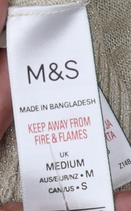 Marks and Spencer Womens Beige Roll Neck Jumper M