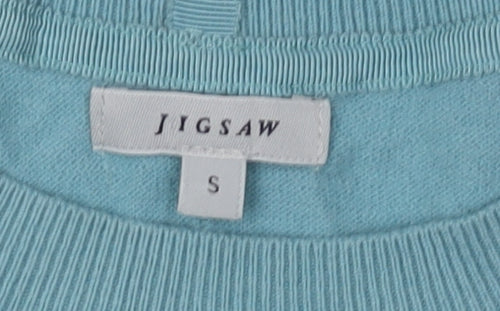 Jigsaw Women's Blue Cotton Cashmere Pullover Jumper S