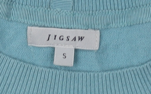 Jigsaw Women's Blue Cotton Cashmere Pullover Jumper S