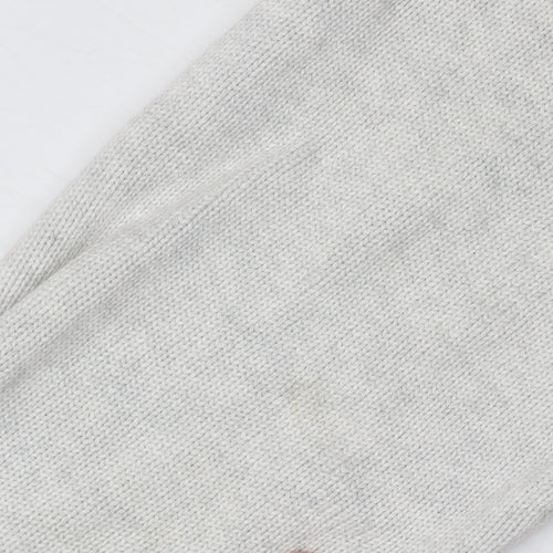 Next Men's Grey Cotton Pullover Hoodie, S, Button Accent