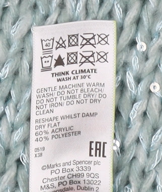 Marks and Spencer Women’s Mint Pullover Jumper Size 12