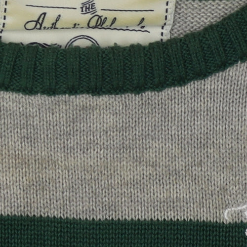 Key Largo Men's Green Striped Pullover Jumper M