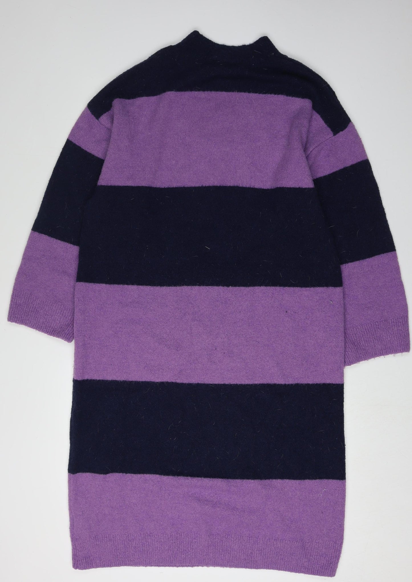 Monki Women's Purple Striped Jumper Dress S
