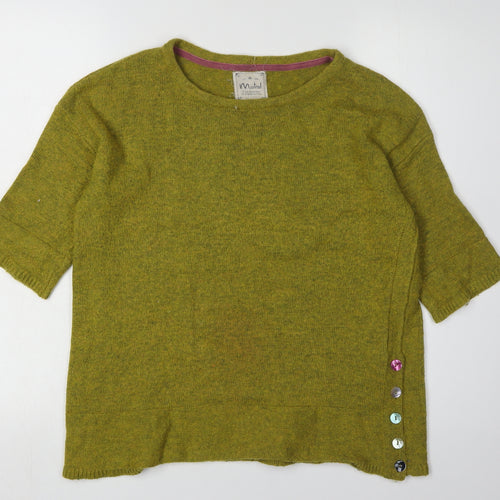 Mistral Women’s Green Crew Neck Button Jumper 10
