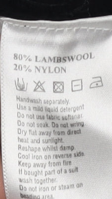 Monsoon Women's Black Cardigan V-Neck Wool Blend, Size S