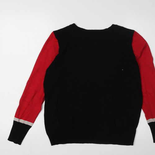 Wallis Women's Red & Black Pullover Jumper, Size 12