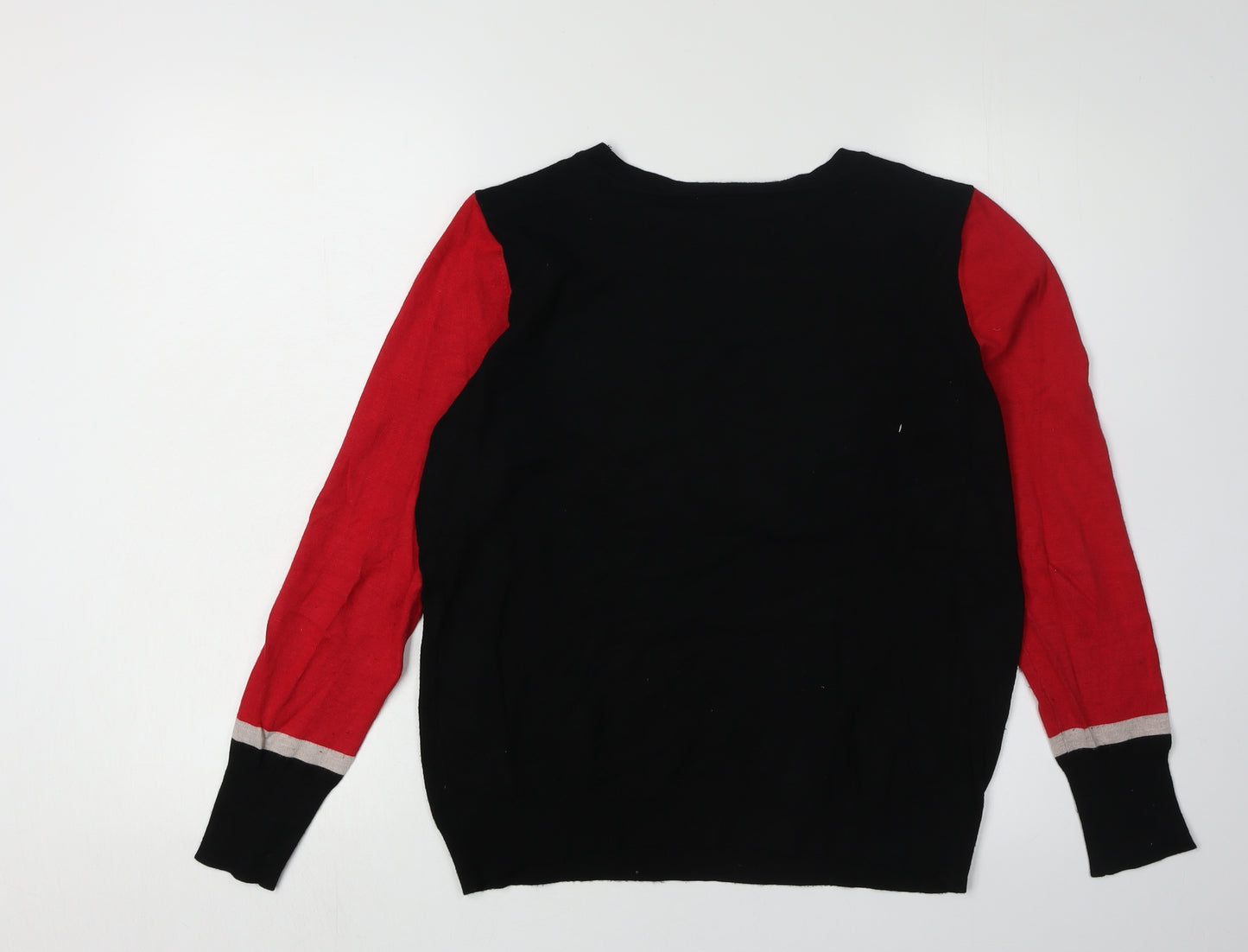Wallis Women's Red & Black Pullover Jumper, Size 12