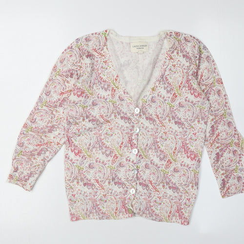 Laura Ashley Women's Multicolour Cardigan Size 8