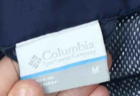 Columbia Men's Blue Hooded Rain Coat Jacket M