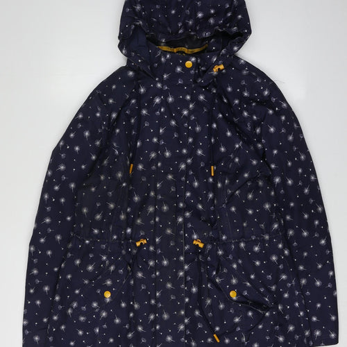 Love COATS Women's Blue Floral Rain Coat Size 14