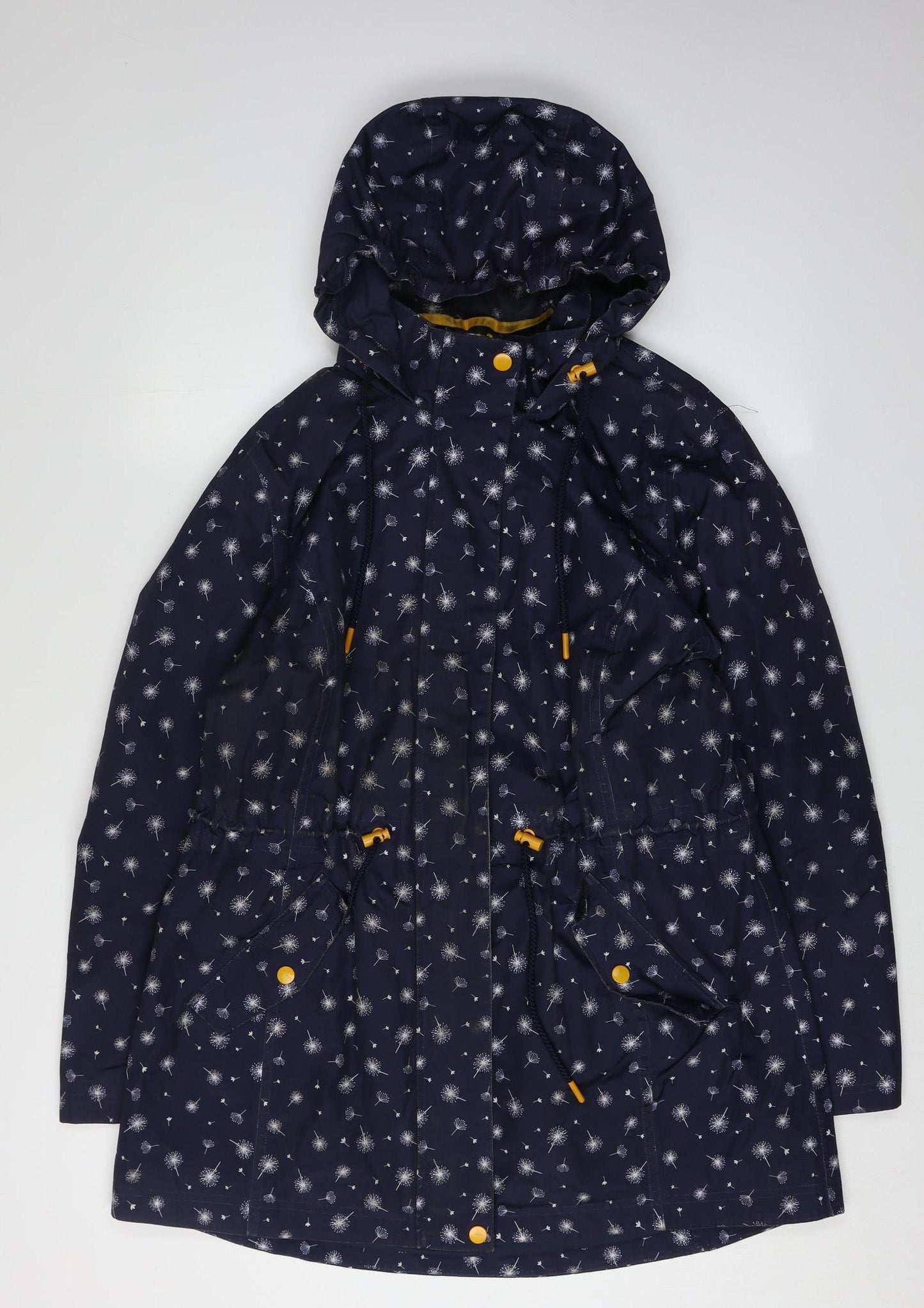 Love COATS Women's Blue Floral Rain Coat Size 14