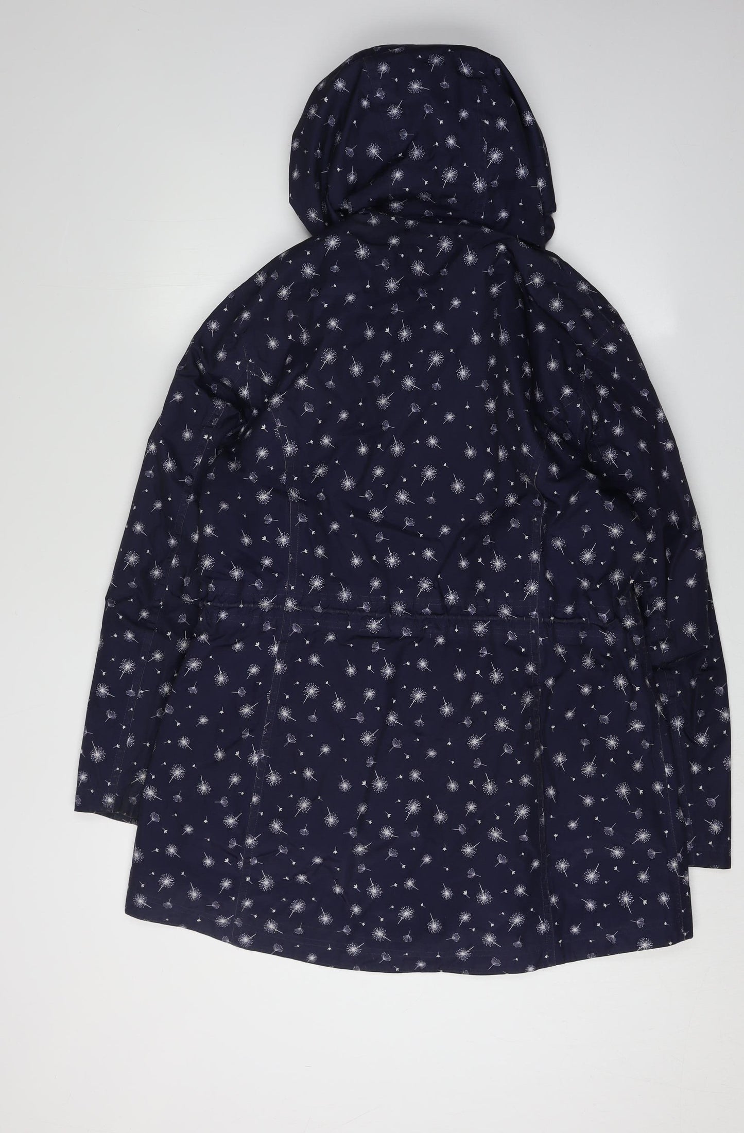 Love COATS Women's Blue Floral Rain Coat Size 14