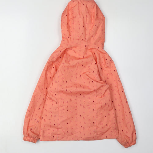 Decathlon Girls Orange Waterproof Rain Coat 5 Years