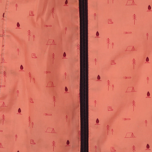 Decathlon Girls Orange Waterproof Rain Coat 5 Years