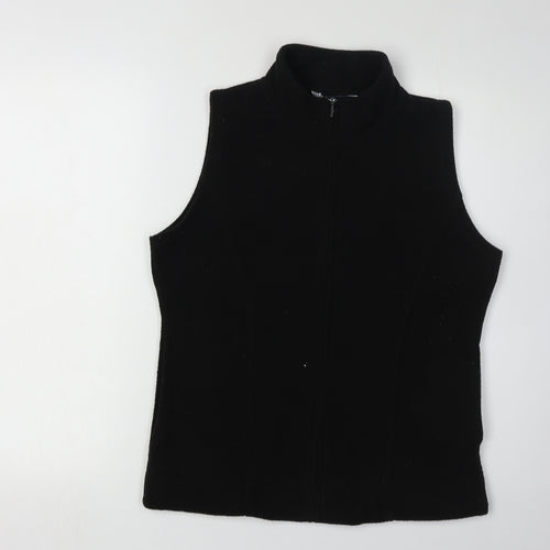 Isle Women's Black Fleece Waistcoat Size S Casual