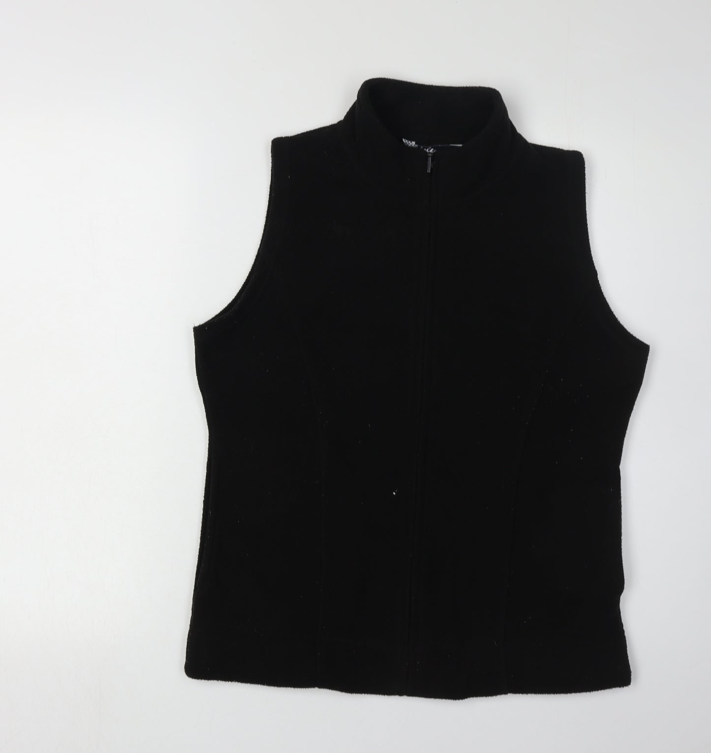 Isle Women's Black Fleece Waistcoat Size S Casual