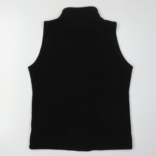 Isle Women's Black Fleece Waistcoat Size S Casual