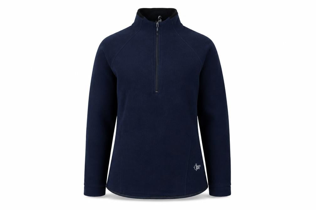 Front view of North Cape Women’s Blue Fleece Half-Zip Sweatshirt, size UK 16