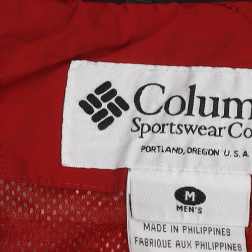 Columbia Men's Red Hooded Jacket M Outdoor Hiking