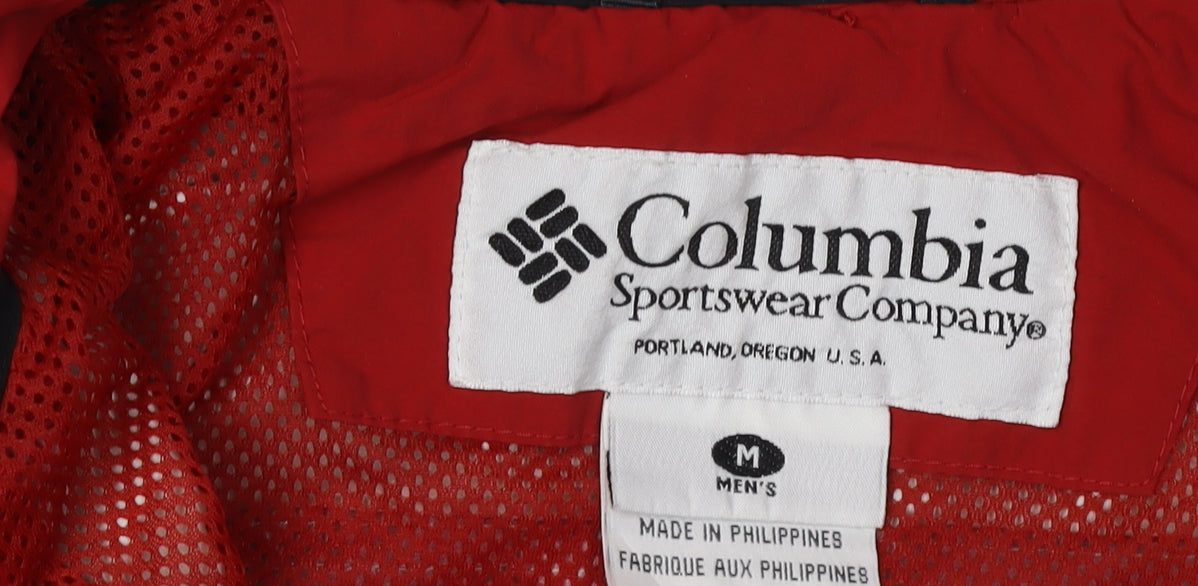 Columbia Men's Red Hooded Jacket M Outdoor Hiking