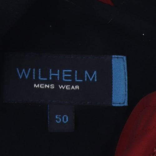 Wilhelm Men's Red Full Zip Jacket Size 50 Casual