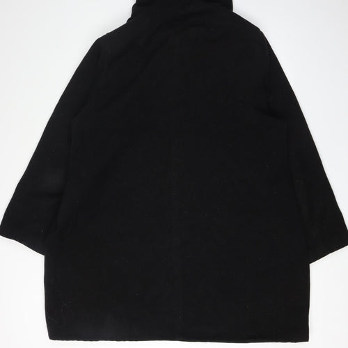 Yours Women’s Plus Black Long Coat with Zips 22/24