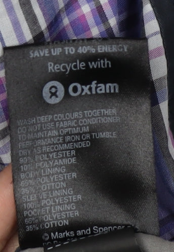 Marks and Spencer Men's Blue Basic Jacket, Size L, Regular Fit