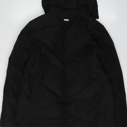 Tintoretto Women's Black Hooded Puffer Jacket Size 10
