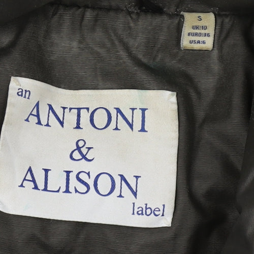 Antoni & Alison Women's Black Parka Jacket Size 10