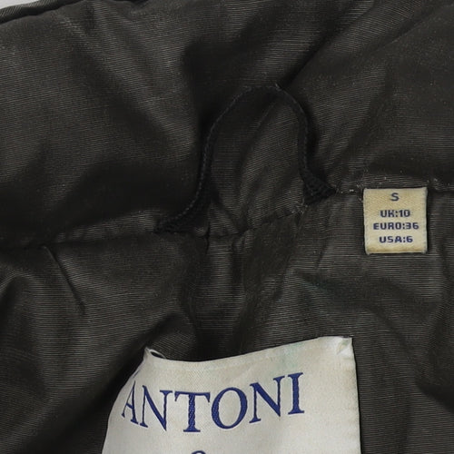 Antoni & Alison Women's Black Parka Jacket Size 10