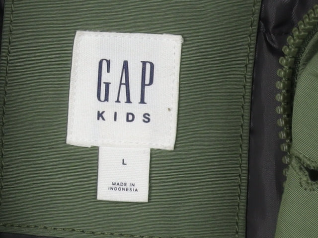 GAP Kids Boys Green Parka Coat L - Warm Winter Essential