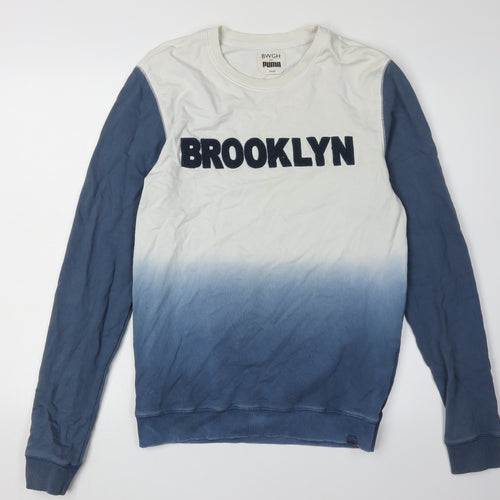 Puma Men's Blue Graphic Print Sweatshirt Size S