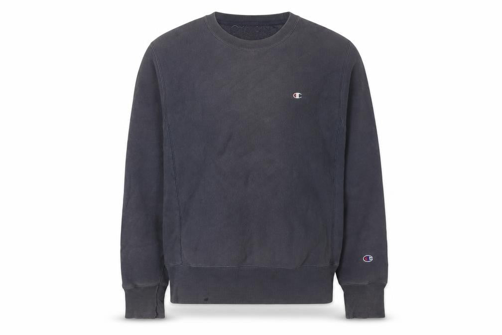 Front view of Champion Men's Grey Small Pullover Sweatshirt