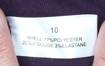 Episode Women's Purple Sheath Dress Size 10 Sleeveless