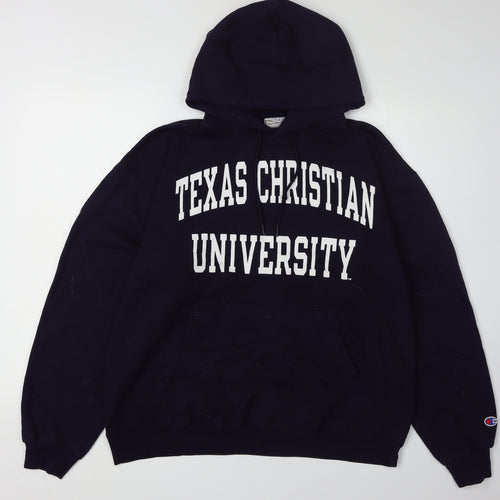 Champion Unisex Black Hoodie L - University Style