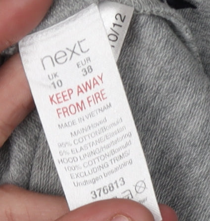 Next Women's Grey Full Zip Hoodie Size 10 - Casual Comfort