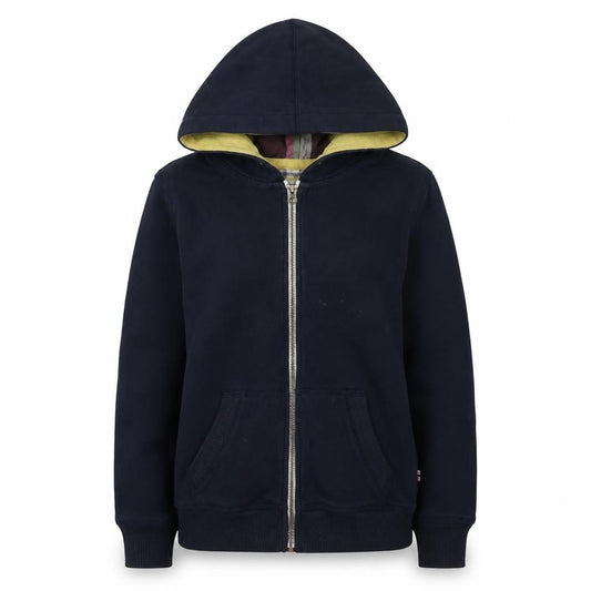 Front view of Johnnie B Teens Blue Full Zip Hoodie, size S