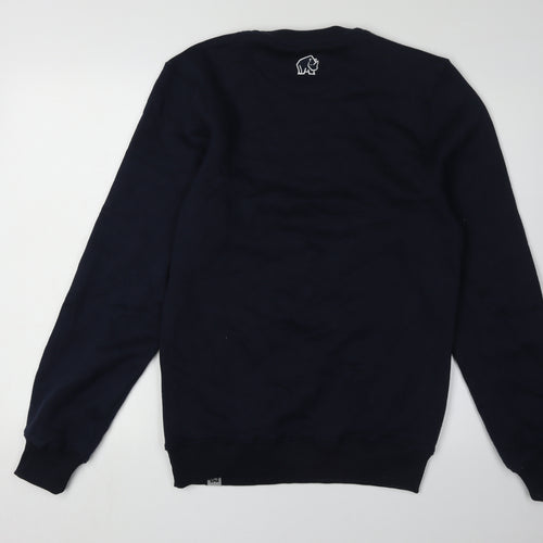 Rhino Men's Black Pullover Sweatshirt M, Stylish Logo Print