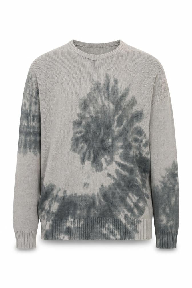 Front view of H&M Men's Grey jumper, M, Cotton Knit