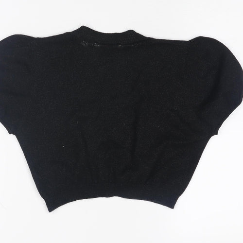 Miss Selfridge Women's Black V-Neck Shrug Size 10