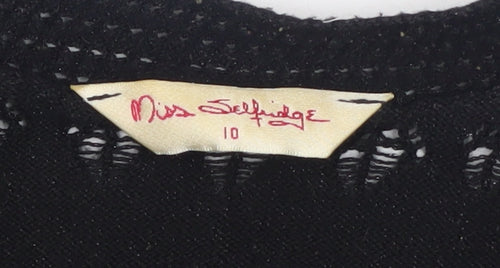 Miss Selfridge Women's Black V-Neck Shrug Size 10